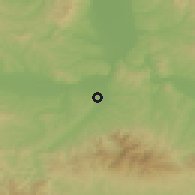 Shaded relief of the 52 km around Malo Golovode, drawn from the GMTED2010 grid