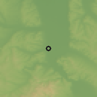 Shaded relief of the 52 km around Markovac, drawn from the GMTED2010 grid