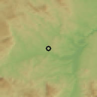 Shaded relief of the 52 km around Metovnica, drawn from the GMTED2010 grid