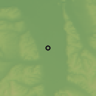 Shaded relief of the 52 km around Miloševac, drawn from the GMTED2010 grid
