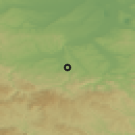 Shaded relief of the 52 km around Mionica (village), drawn from the GMTED2010 grid