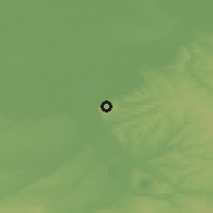 Shaded relief of the 52 km around Mislođin, drawn from the GMTED2010 grid