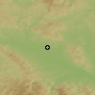 Shaded relief of the 52 km around Mrčajevci, drawn from the GMTED2010 grid