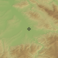 Shaded relief of the 52 km around Mrštane, drawn from the GMTED2010 grid