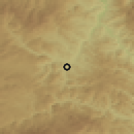 Shaded relief of the 52 km around Mur, drawn from the GMTED2010 grid