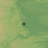 Shaded relief of the 52 km around Negotin, drawn from the GMTED2010 grid