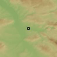 Shaded relief of the 52 km around Niš, drawn from the GMTED2010 grid