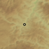 Shaded relief of the 52 km around Novi Pazar, drawn from the GMTED2010 grid