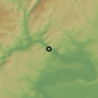 Shaded relief of the 52 km around Novi Sip, drawn from the GMTED2010 grid