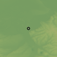 Shaded relief of the 52 km around Obrenovac, drawn from the GMTED2010 grid