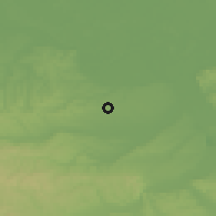 Shaded relief of the 52 km around Banjani, drawn from the GMTED2010 grid