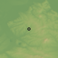 Shaded relief of the 52 km around Barajevo, drawn from the GMTED2010 grid
