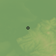 Shaded relief of the 52 km around Ostružnica, drawn from the GMTED2010 grid
