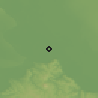 Shaded relief of the 52 km around Ovča, drawn from the GMTED2010 grid