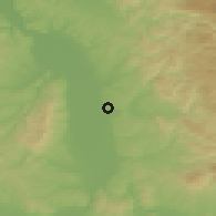 Shaded relief of the 52 km around Paraćin, drawn from the GMTED2010 grid