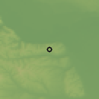 Shaded relief of the 52 km around Petrijevo, drawn from the GMTED2010 grid