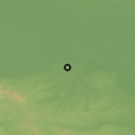 Shaded relief of the 52 km around Pocerski Pričinović, drawn from the GMTED2010 grid