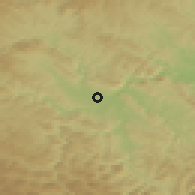 Shaded relief of the 52 km around Požega, drawn from the GMTED2010 grid