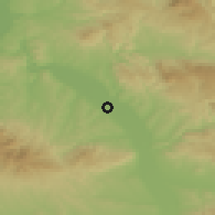 Shaded relief of the 52 km around Prćilovica, drawn from the GMTED2010 grid