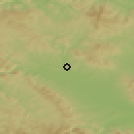 Shaded relief of the 52 km around Preljina, drawn from the GMTED2010 grid