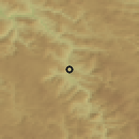 Shaded relief of the 52 km around Prijepolje, drawn from the GMTED2010 grid