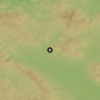 Shaded relief of the 52 km around Prislonica, drawn from the GMTED2010 grid