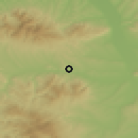 Shaded relief of the 52 km around Prokuplje, drawn from the GMTED2010 grid