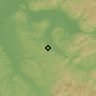 Shaded relief of the 52 km around Rabrovo, drawn from the GMTED2010 grid