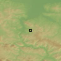 Shaded relief of the 52 km around Radalj, drawn from the GMTED2010 grid