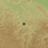 Shaded relief of the 52 km around Radaljevo, drawn from the GMTED2010 grid