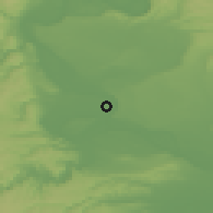 Shaded relief of the 52 km around Radujevac, drawn from the GMTED2010 grid