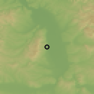 Shaded relief of the 52 km around Raševica, drawn from the GMTED2010 grid