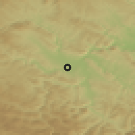 Shaded relief of the 52 km around Rasna, drawn from the GMTED2010 grid