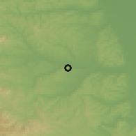 Shaded relief of the 52 km around Ratari, drawn from the GMTED2010 grid