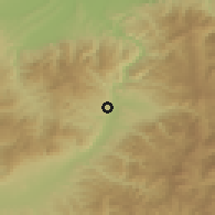Shaded relief of the 52 km around Repince, drawn from the GMTED2010 grid