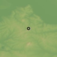 Shaded relief of the 52 km around Ripanj, drawn from the GMTED2010 grid