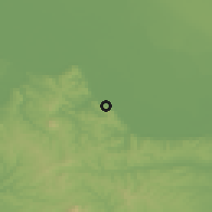 Shaded relief of the 52 km around Ritopek, drawn from the GMTED2010 grid