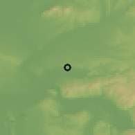 Shaded relief of the 52 km around Bela Crkva, drawn from the GMTED2010 grid
