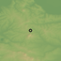 Shaded relief of the 52 km around Ropočevo, drawn from the GMTED2010 grid