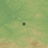 Shaded relief of the 52 km around Rudovci, drawn from the GMTED2010 grid