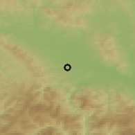 Shaded relief of the 52 km around Samaila, drawn from the GMTED2010 grid