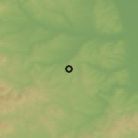 Shaded relief of the 52 km around Saranovo, drawn from the GMTED2010 grid