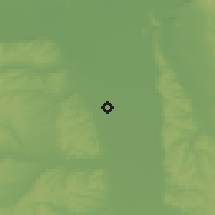 Shaded relief of the 52 km around Saraorci, drawn from the GMTED2010 grid