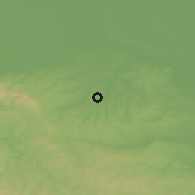 Shaded relief of the 52 km around Ševarice, drawn from the GMTED2010 grid