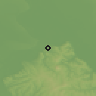 Shaded relief of the 52 km around Belgrade, drawn from the GMTED2010 grid