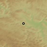 Shaded relief of the 52 km around Sevojno, drawn from the GMTED2010 grid