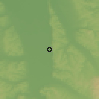 Shaded relief of the 52 km around Simićevo, drawn from the GMTED2010 grid