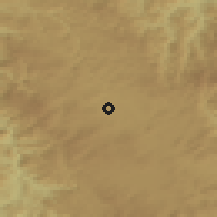 Shaded relief of the 52 km around Sjenica, drawn from the GMTED2010 grid