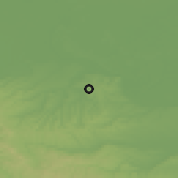 Shaded relief of the 52 km around Skupljen, drawn from the GMTED2010 grid