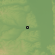 Shaded relief of the 52 km around Smederevska Palanka, drawn from the GMTED2010 grid